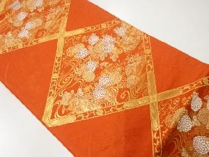 リサイクル　流水に菊模様織出し袋帯